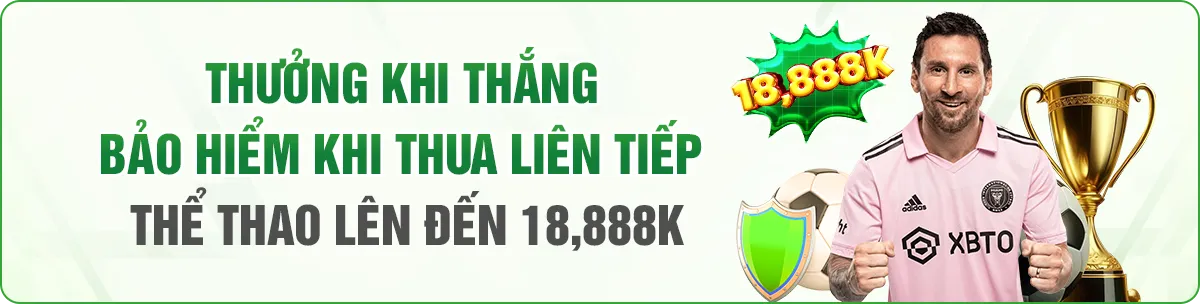 OK9 thưởng khi thắng hoặc khi thua liên tiếp lên tới 1888k
